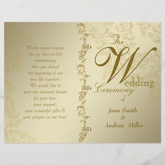 programas vintage de bodas doradas (Anverso)