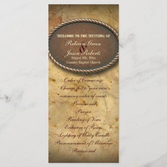 programas vintage de bodas en países occidentales (Anverso)