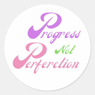 progreso no pegatina de perfección