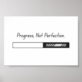 Progreso No Perfección - Arte Poster