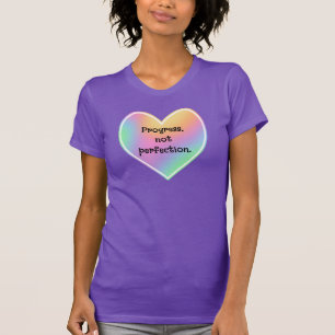 Progreso no perfección camiseta de mujeres