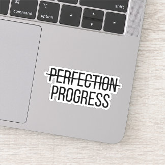 Progreso No Perfección Pegatina Motivacional