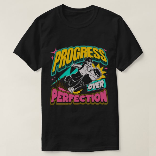 Progreso sobre la camiseta de la perfección - La m (Diseño del anverso)