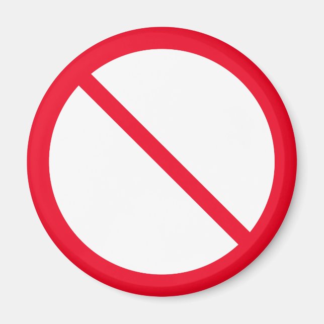 Prohibición general | Rótulo Círculo Rojo | Imán (Frente)