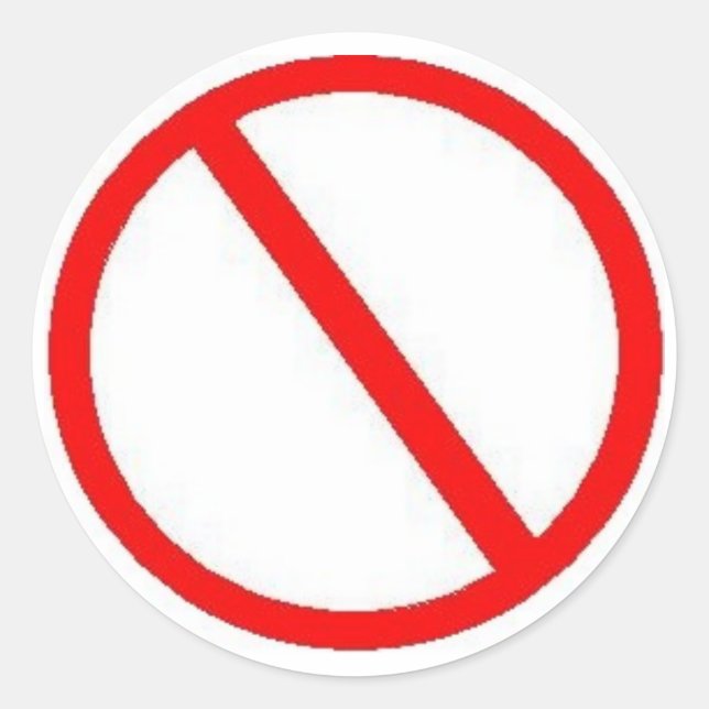 PROHIBICIÓN - pegatinas (Anverso)