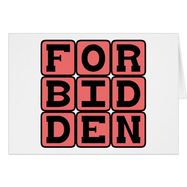 Prohibido, no permitido (Anverso (Horizontal))