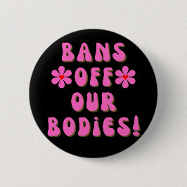 Prohibir Nuestro Cuerpo Botón De Tipografía Rosa R