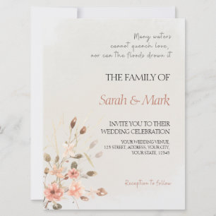 Promesa de otoño - Elegante invitación a la boda d