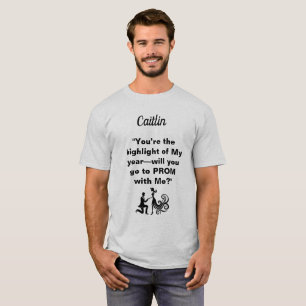 Promesa: ¿Vas a ir a PROM conmigo? Camiseta