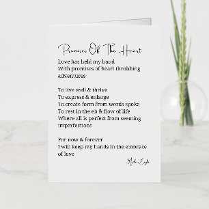Promesas de amor del corazón poema