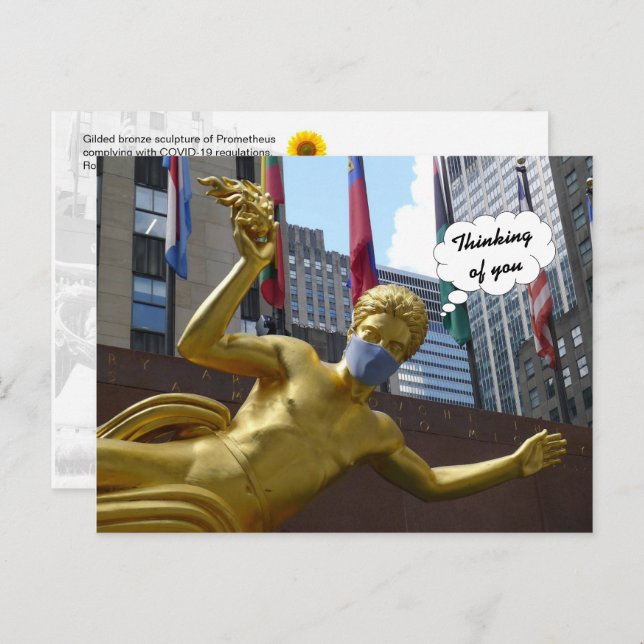 Prometeo, Pensando en ti - postal (Anverso / Reverso)