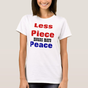 Promoción de camisetas con slogan de paz