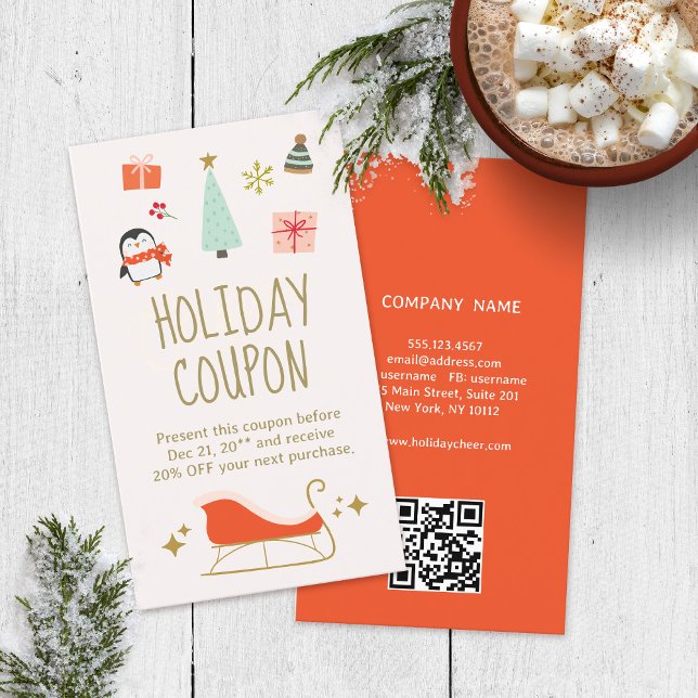 Promoción de cupón de descuento de vacaciones (Subido por el creador)