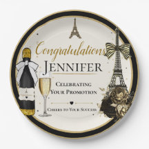 Promoción de platos de papel de París 