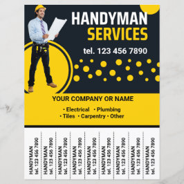 Promoción de servicios de Handyman Flyer Tear off 