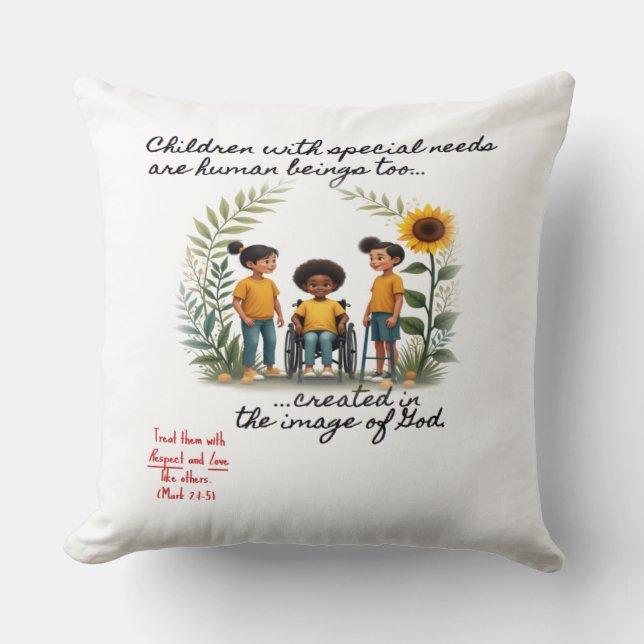 Promoción del Cojín decorativo de niños con necesi (Anverso)