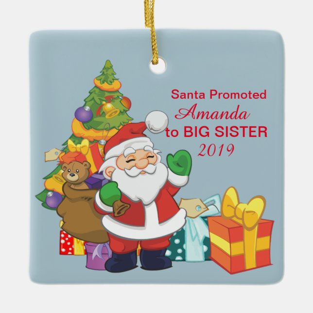 Promocionado a Gran Hermana Ornamento con Imagen (Anverso)