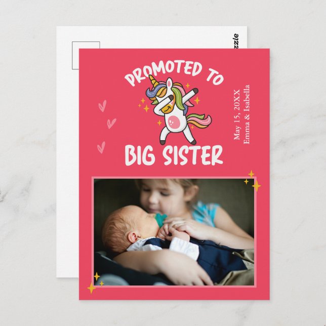 Promocionado a la Invitación de fotos de la herman (Anverso / Reverso)