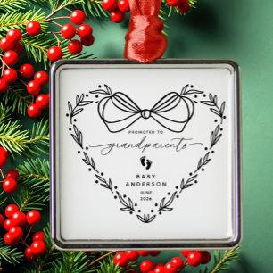 Promocionado a los abuelos Ornamento de Navidad