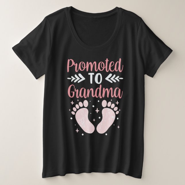 Promoted To Grandma Cute First Time Grandparent Pr (Anverso del diseño)