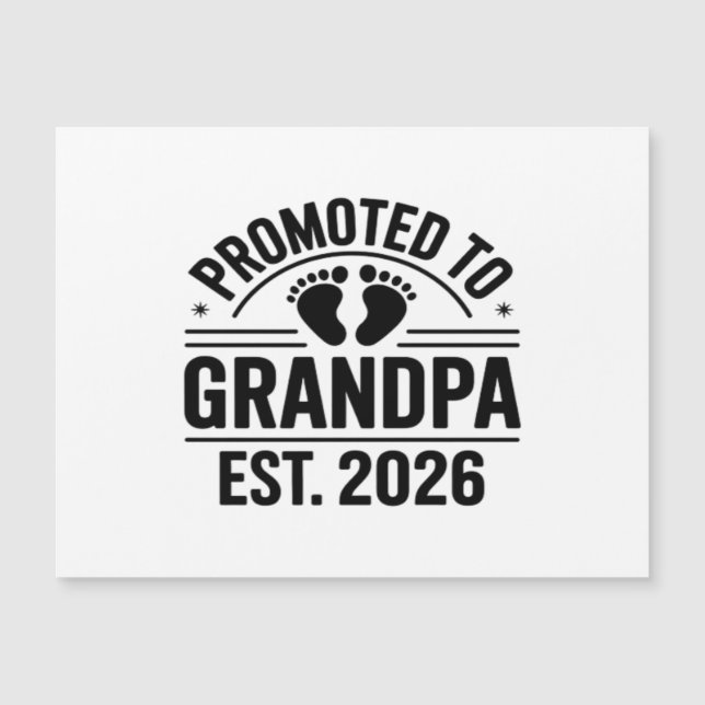 Promoted to Grandpa, Est. 2026, Funny New Grandpa  (Anverso)