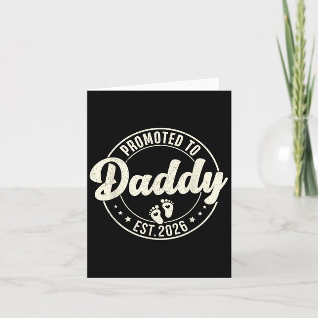 Promovido A Daddy Est. invitación Para Bebés Para  (Anverso)