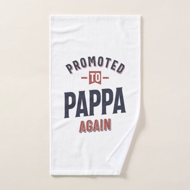 Promovido De Nuevo A Pappa | Abuelo padre (Toalla de mano)