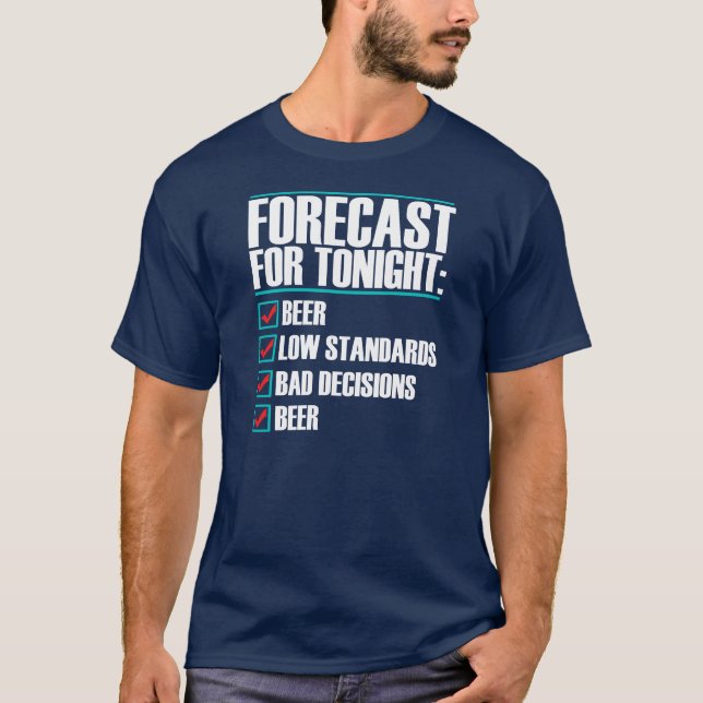 Pronóstico para la camiseta de la esta noche (Anverso)