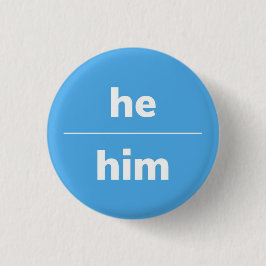 Pronoun Pin, botón de 1¼ pulgadas