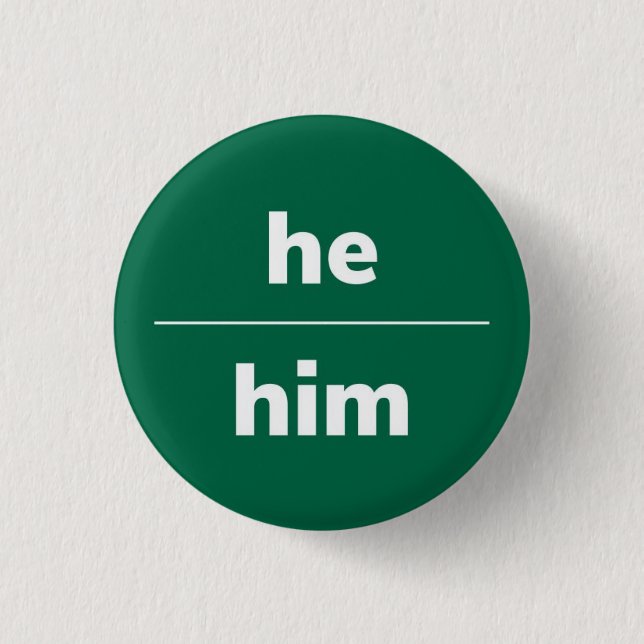 Pronoun Pin, botón de 1¼ pulgadas (Anverso)