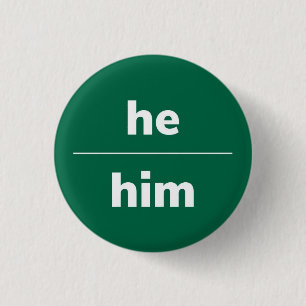 Pronoun Pin, botón de 1¼ pulgadas