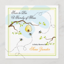 Pronto a la invitación de Baby Shower de la abeja