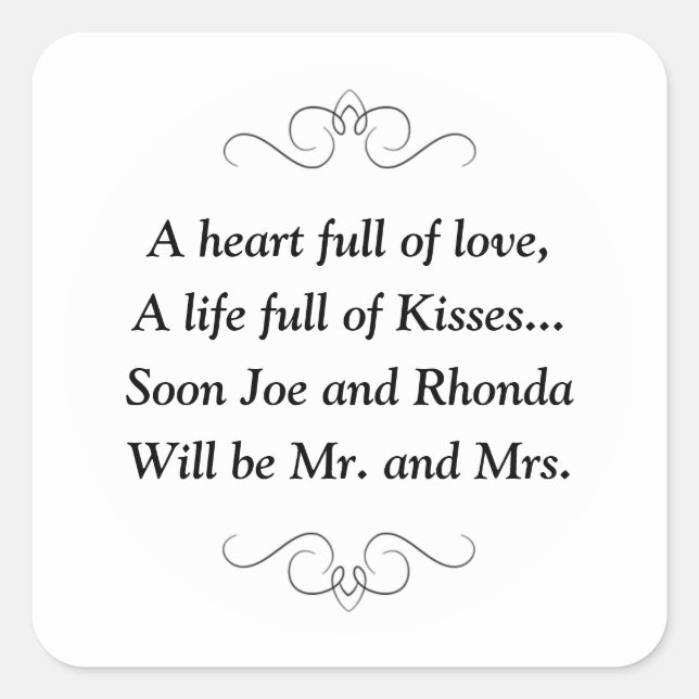 Pronto el Sr. y la Sra. Square Pegatina (Anverso)