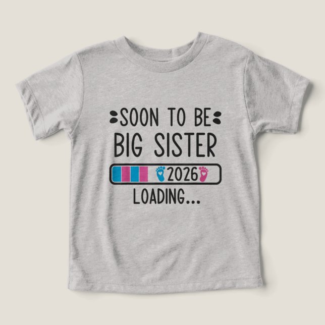 Pronto Hermana Mayor 2026 Ropa de Llegada de Nuevo (Diseño delantero )
