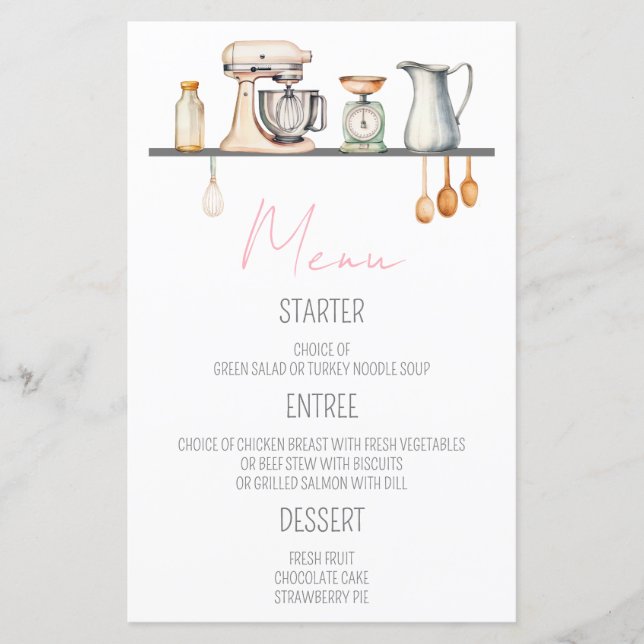 ¡Pronto será llevada!  Menú de Desayuno Nupcial (Anverso)