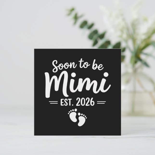 Pronto Será Mimi 2026 Anuncio de Embarazo Nuevo  (Anverso de pie)