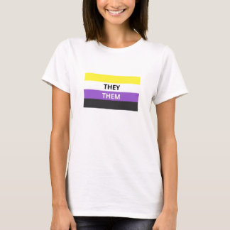 Pronuncian Camiseta Básica De Bandera No Binaria