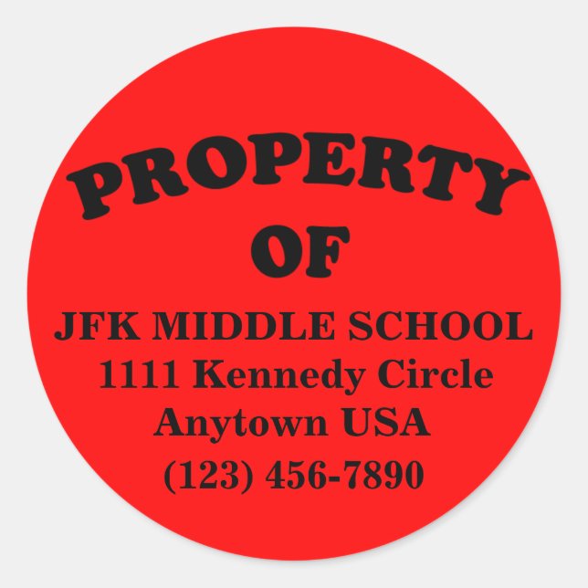 Propiedad de encargo de pegatinas (Anverso)