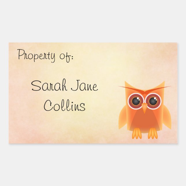 Propiedad de - Etiquetas escolares (Anverso)