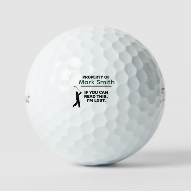 Propiedad de golfista que perdió la pelota con nom (Anverso)
