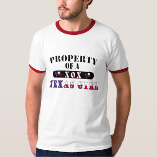 Propiedad de la camisa del chica de TEJAS