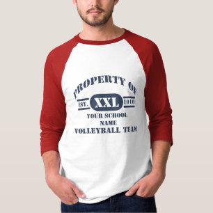 Propiedad de la camiseta del equipo del voleibol