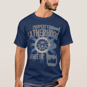 Propiedad de la camiseta oscura atlética de la
