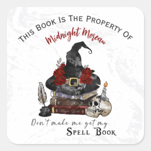 Propiedad De Libro De Brujas De La Etiqueta De La
