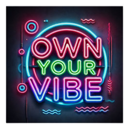 Propietario de su Vibe - Poster Motivador Neon