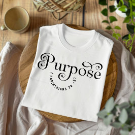 Propósito de la camiseta cristiana para mujeres y