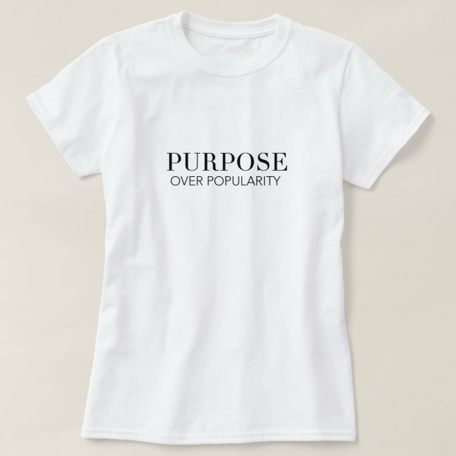 Propósito sobre la camiseta del renombre (Diseño del anverso)