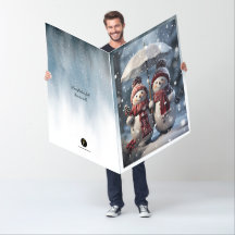 Propuesta de amor de nieve - Tarjeta gigante sorpr
