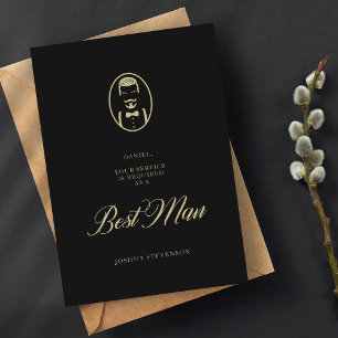 Propuesta de Boda simple para el mejor hombre negr