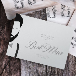 Propuesta de Boda simple sobre el mejor hombre gri